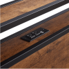 King Size Metal Platform Bed Frame With Wooden Headboard And Footboard With USB LINER
