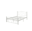 Queen Size Unique Flower Sturdy System Metal Bed Frame With Headboard And Footboard