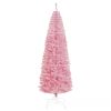 7' Tall Unlit Slim Douglas Fir Artificial Christmas Tree with 818 Realistic Branch Tips, Pink