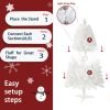 4ft White Artificial Christmas Tree Prelit With Stand ,100 Warm White Led Lights