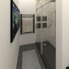 Glass shower door, sliding door, with 5/16" tempered glass and Polished Chrome finish