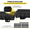 VEVOR Trench Drain System, Channel Drain with Plastic Grate, 5.9x5.1-Inch HDPE Drainage Trench, Black Plastic Garage Floor Drain