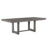 Modern Rustic Design Gray Finish 1pc Dining Table with Separate Extension Leaf Casual Dining Room Furniture