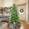 Artificial Christmas Tree Prelit PE&PVC With Metal Stand,550 Multi-Colour LED Lights